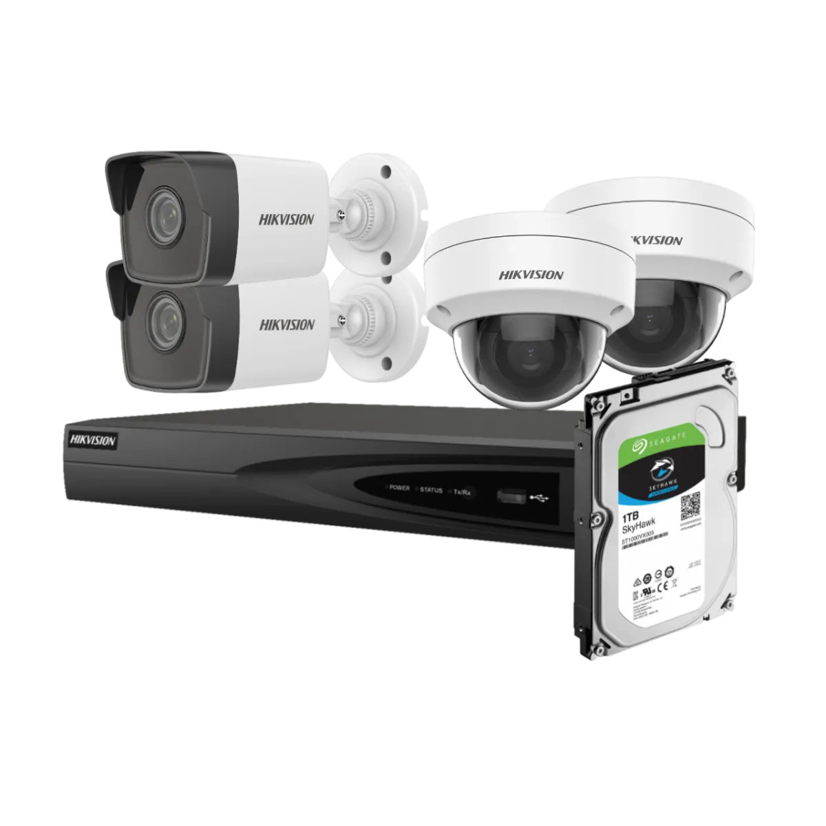 Paket 4 kamera ip hikvision 2mp plus pasang
